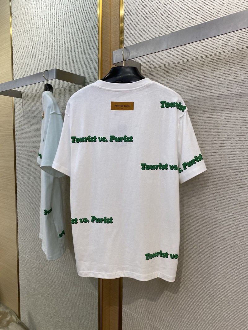 LV Letters Printed Crew Neck Short Sleeve T-Shirt 6