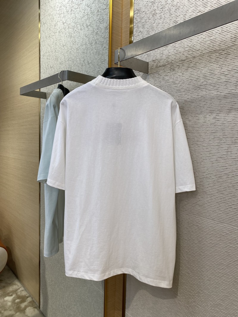 LV logo embroidered jersey collar short sleeve T-shirt 6