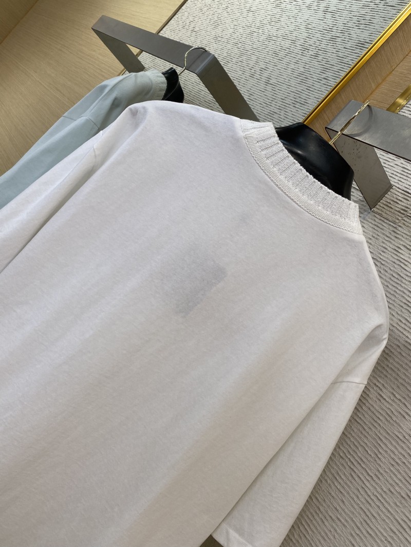 LV logo embroidered jersey collar short sleeve T-shirt 7