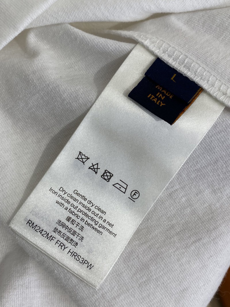 LV logo embroidered jersey collar short sleeve T-shirt 8
