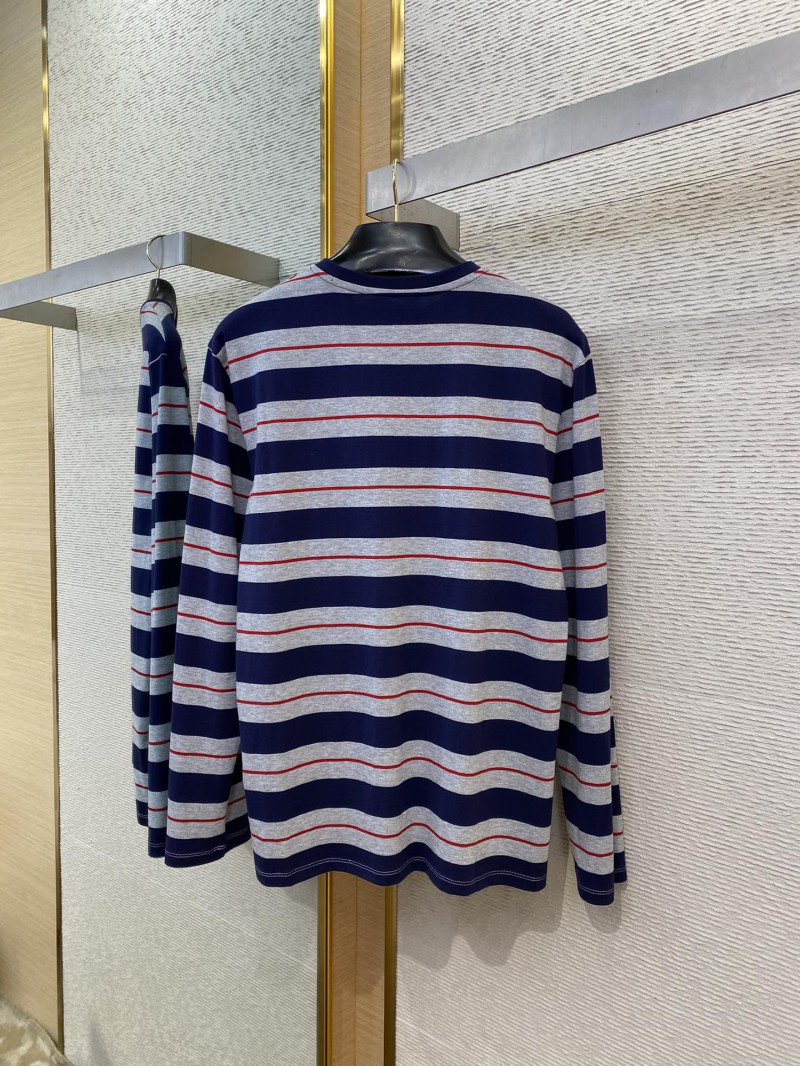Miu Miu Striped Loose Long Sleeve T-Shirt 6