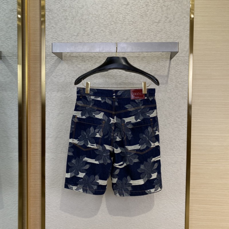 Gucci Jacquard Wash Denim Shorts 1