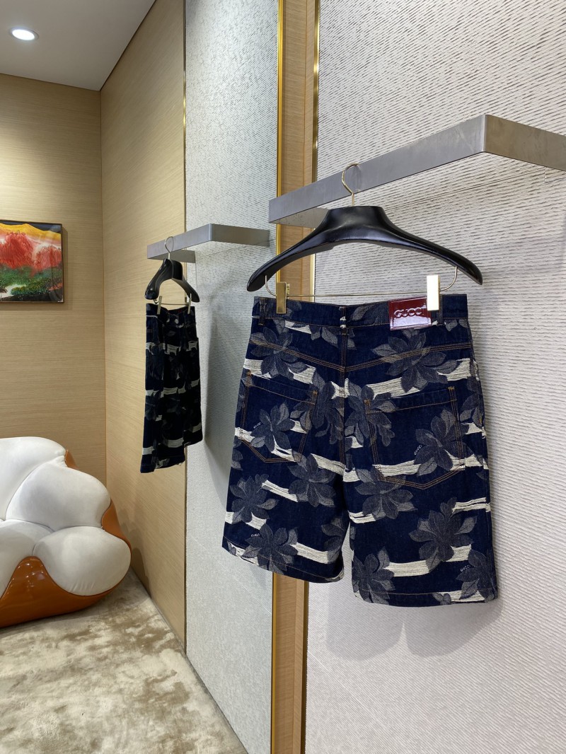 Gucci Jacquard Wash Denim Shorts 3