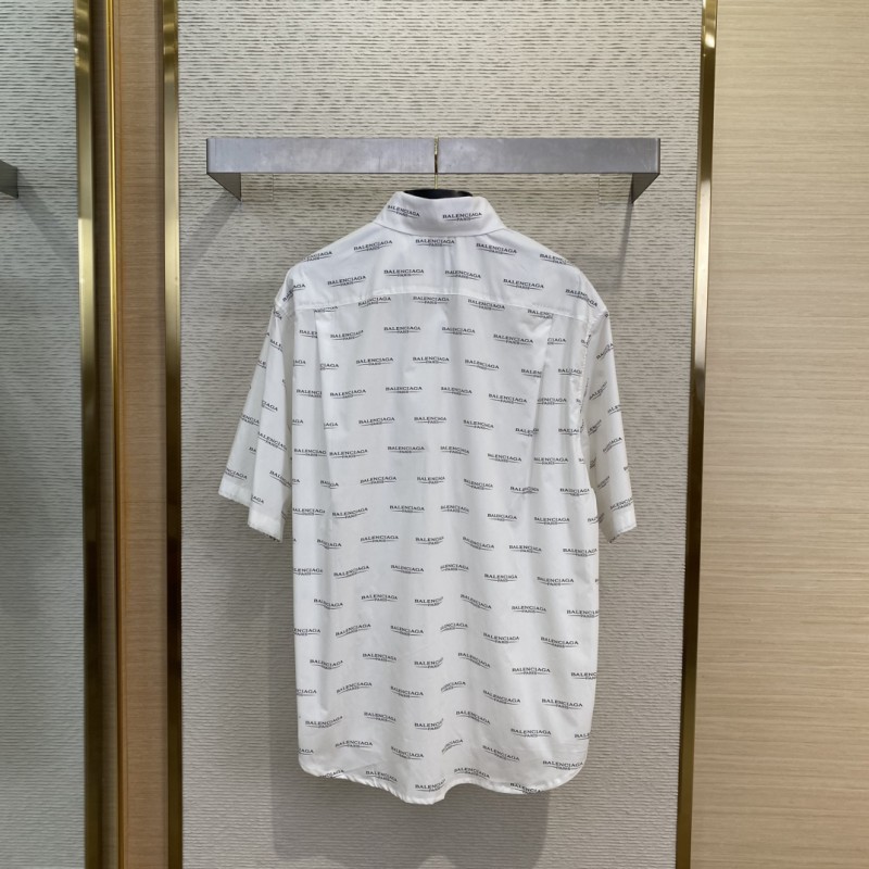Balenciaga Letter Print Short Sleeve Shirt 1
