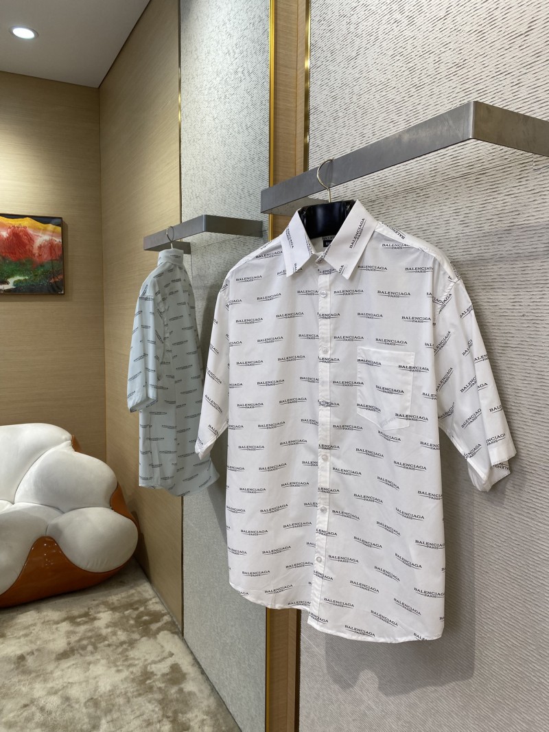 Balenciaga Letter Print Short Sleeve Shirt 2