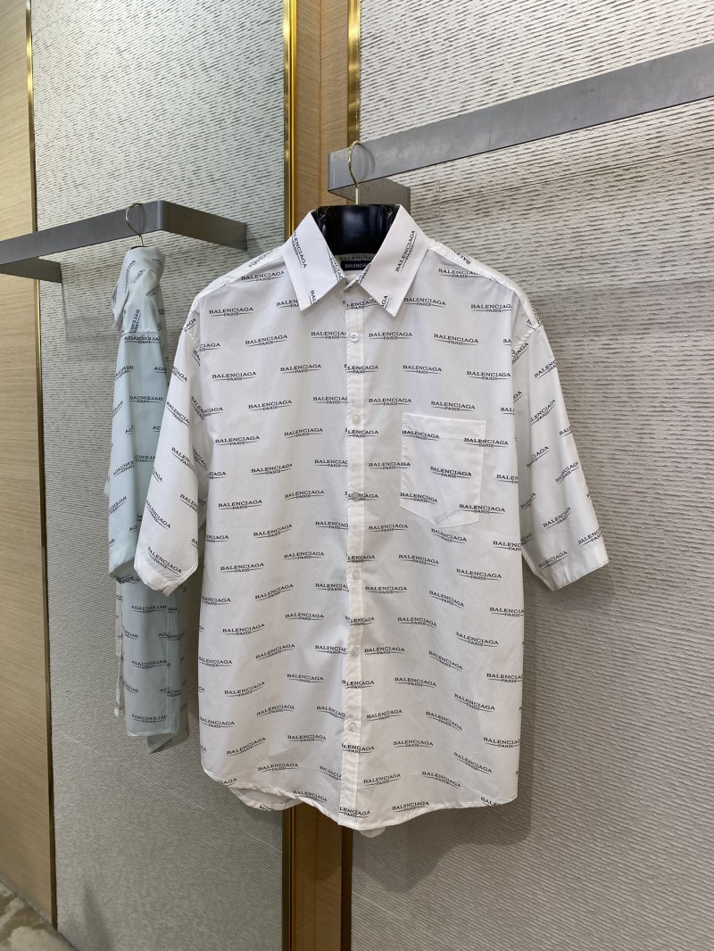 Balenciaga Letter Print Short Sleeve Shirt 4