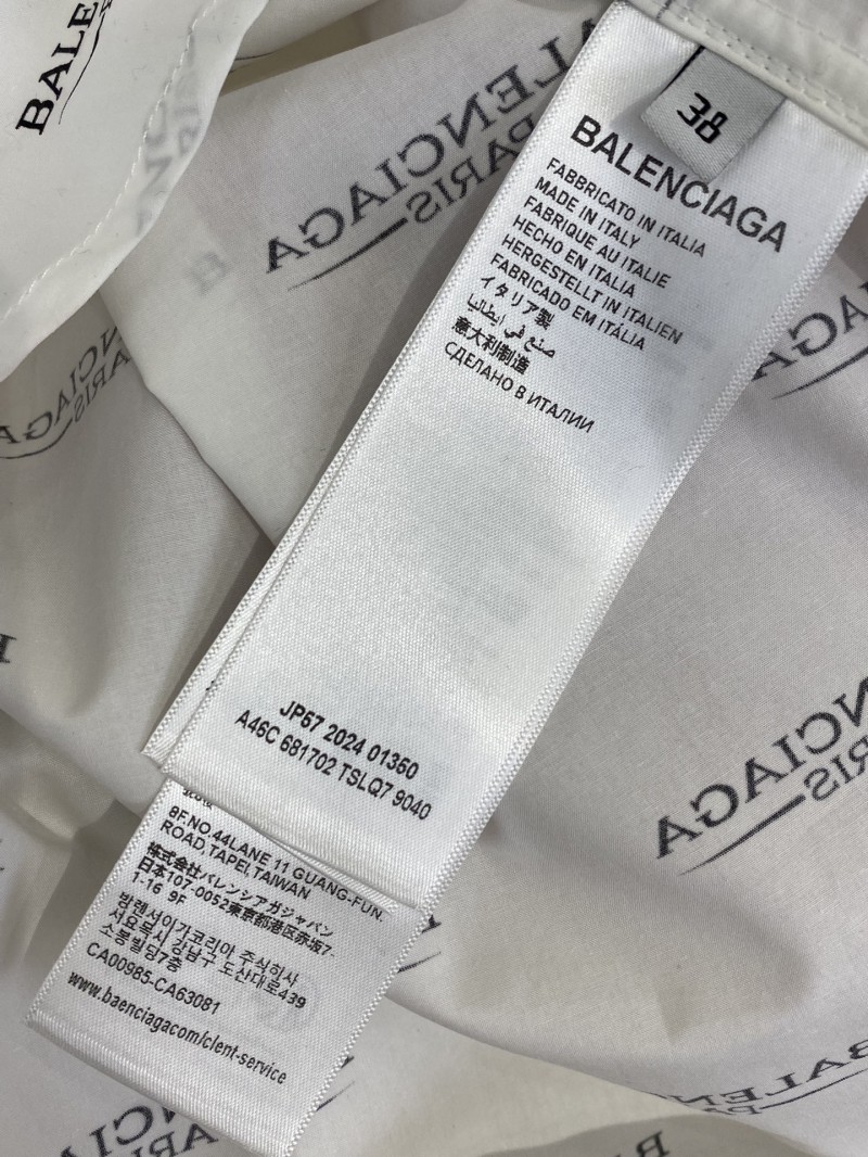 Balenciaga Letter Print Short Sleeve Shirt 8