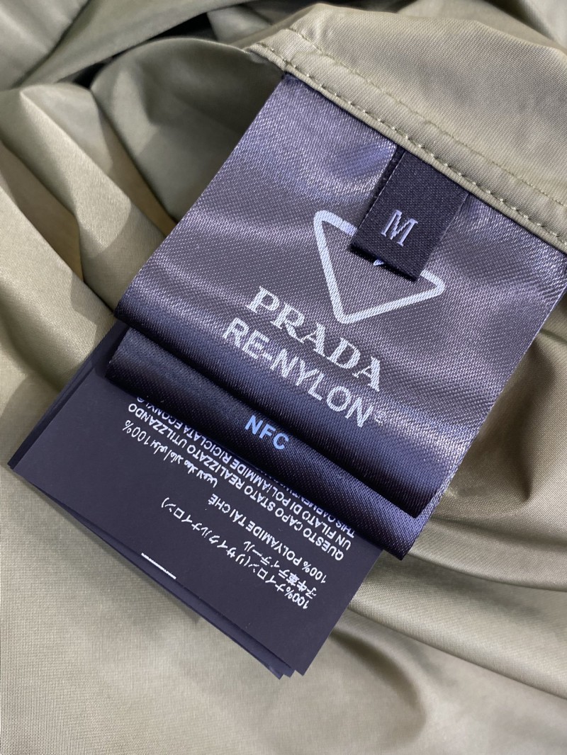 Prada Minimalist Recycled Nylon Short Sleeve Shirt Black 8