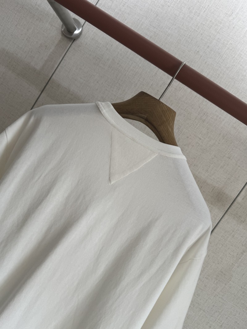 Bottega Veneta Pocket Studded Round Neck Short Sleeve White 4