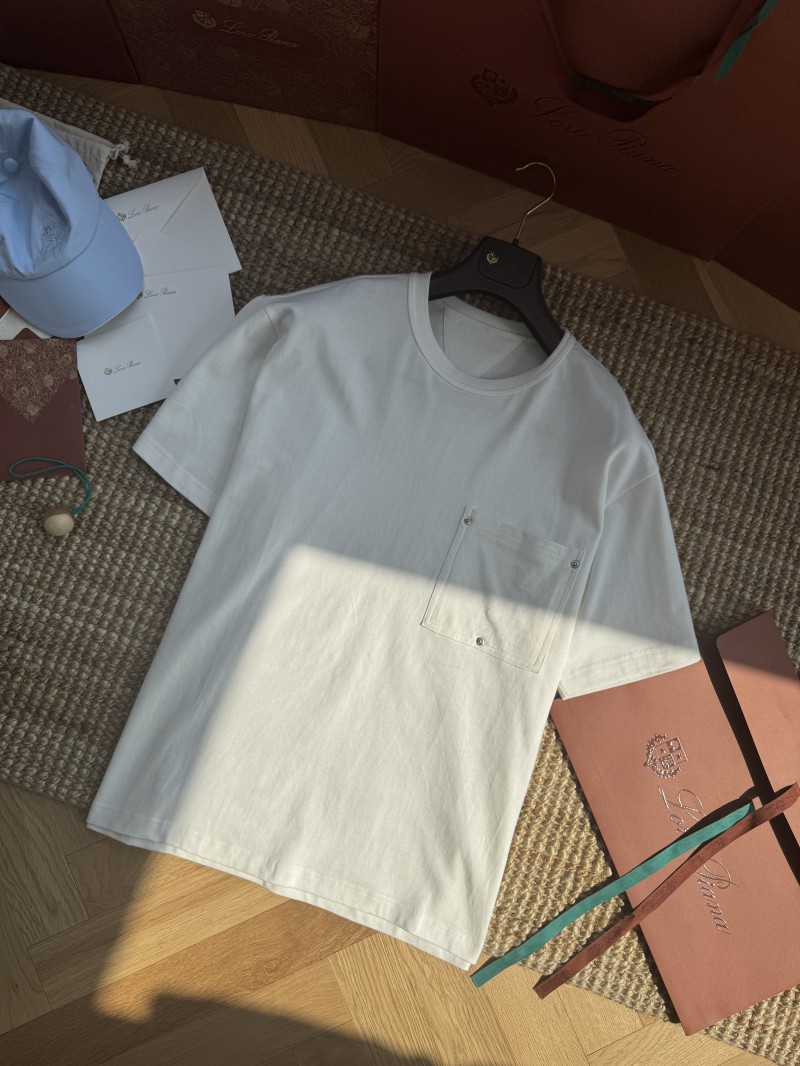 Bottega Veneta Pocket Studded Round Neck Short Sleeve White 6