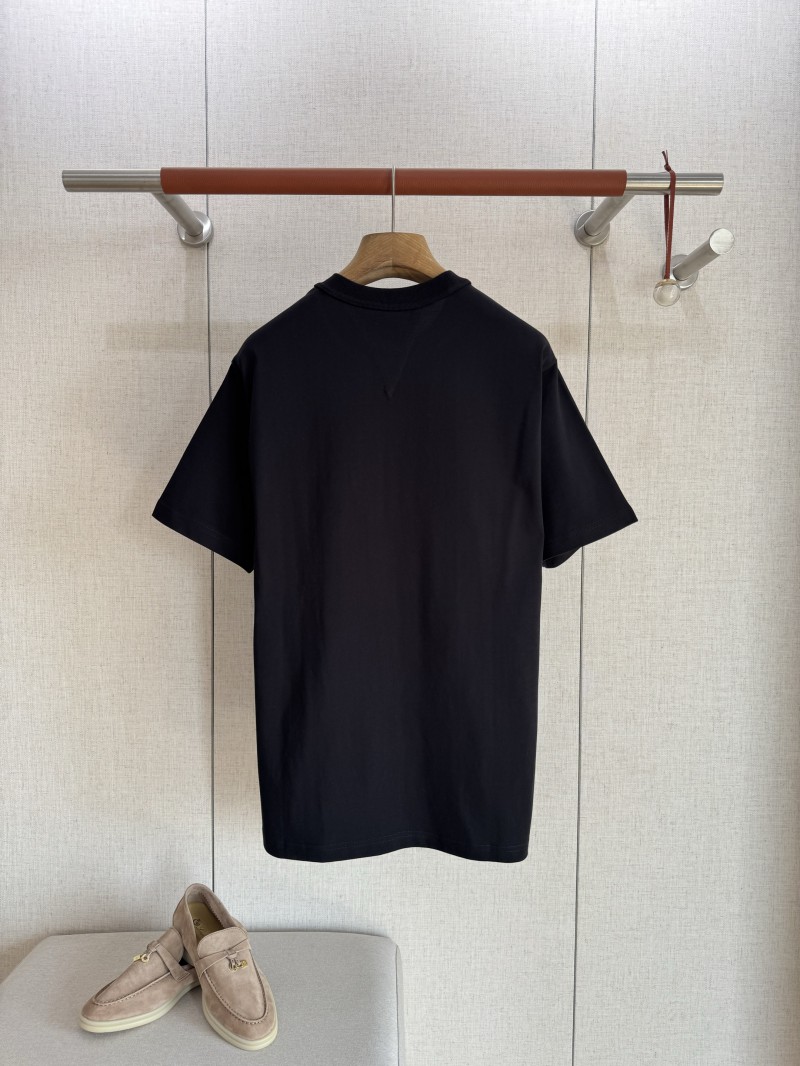 Bottega Veneta Pocket Studded Round Neck Short Sleeve Black 1