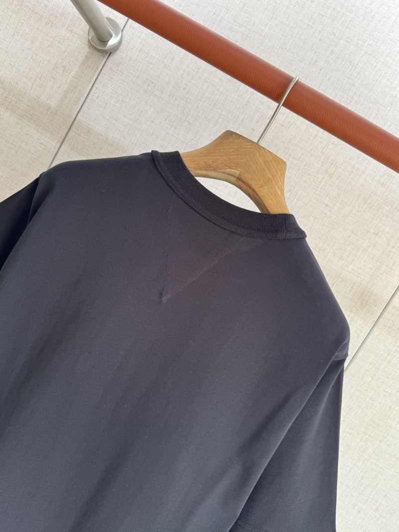 Bottega Veneta Pocket Studded Round Neck Short Sleeve Black 4