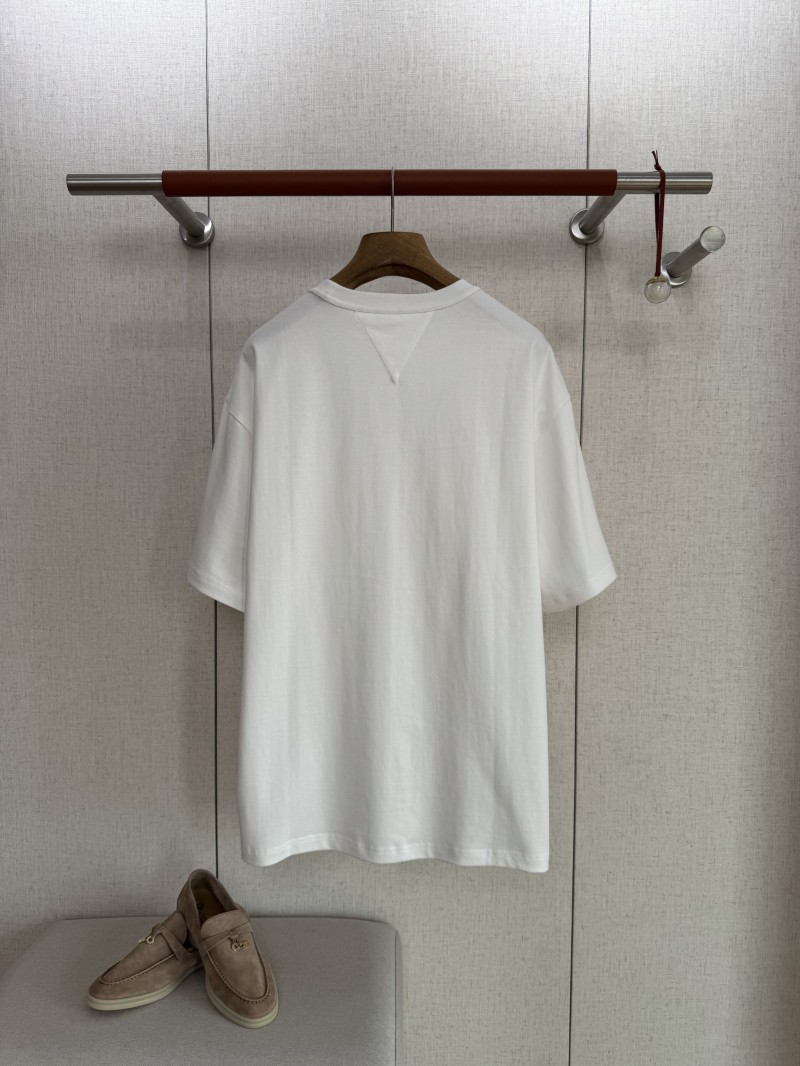 Bottega Veneta Pocket Embroidery Short Sleeve White 1