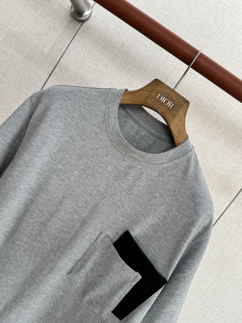 HERMES Leather Patchwork Pocket Round Neck Short Sleeve 2