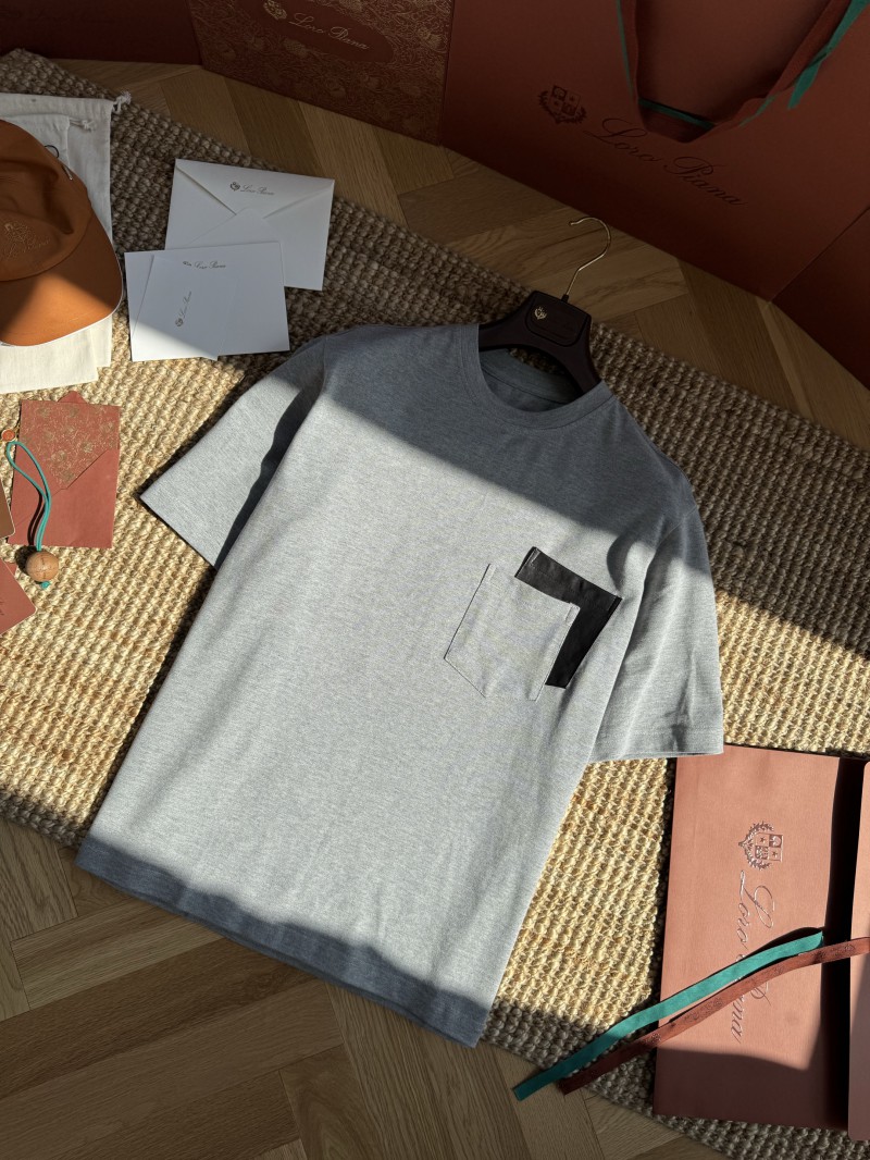 HERMES Leather Patchwork Pocket Round Neck Short Sleeve 6