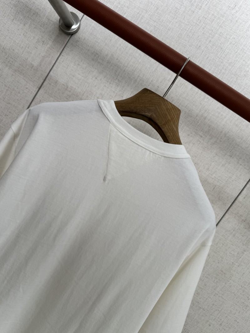 Bottega Veneta Braided Pocket Round Neck Short Sleeve White 4