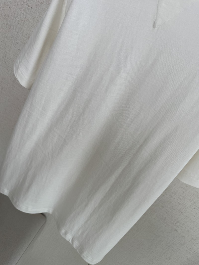Bottega Veneta Braided Pocket Round Neck Short Sleeve White 5