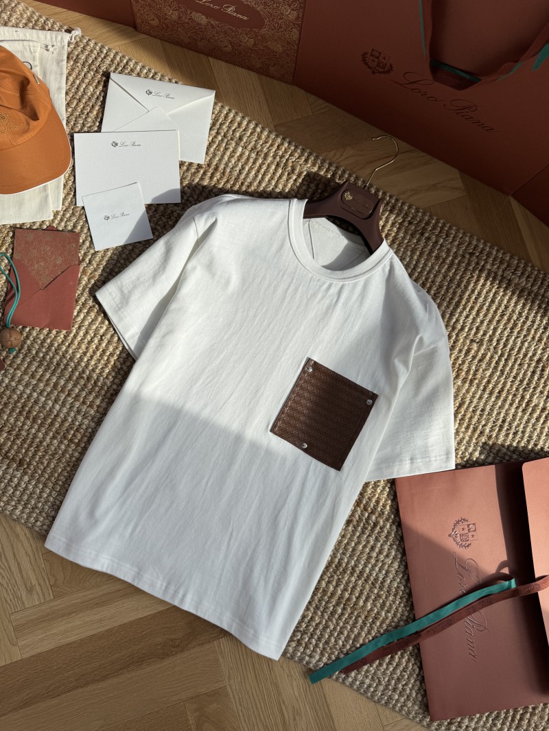 Bottega Veneta Braided Pocket Round Neck Short Sleeve White 6