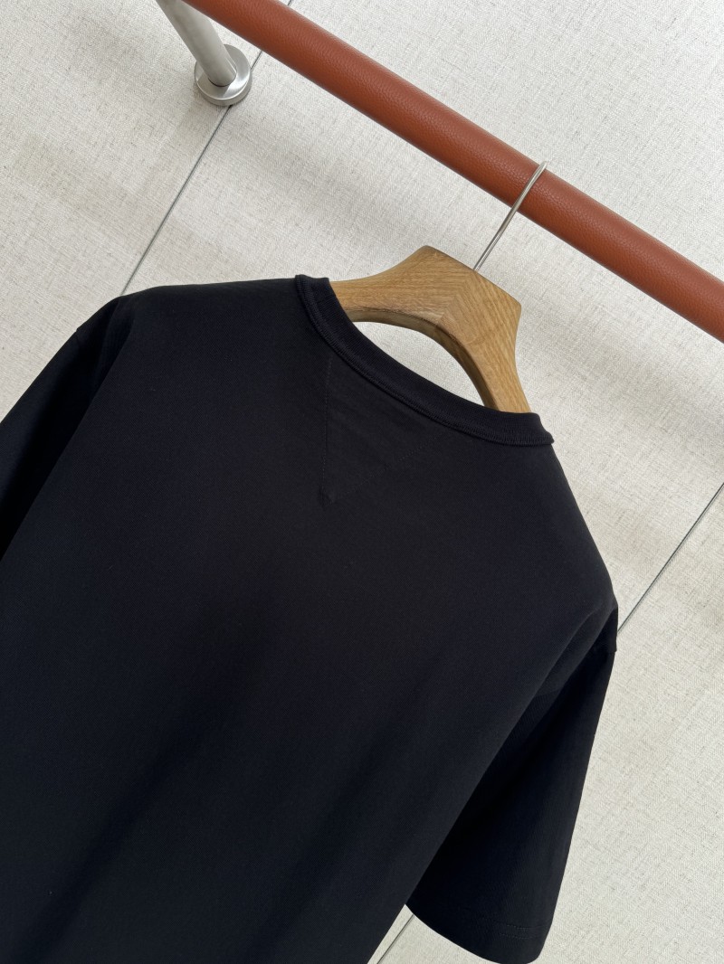 Bottega Veneta Braided Pocket Round Neck Short Sleeve Black 4