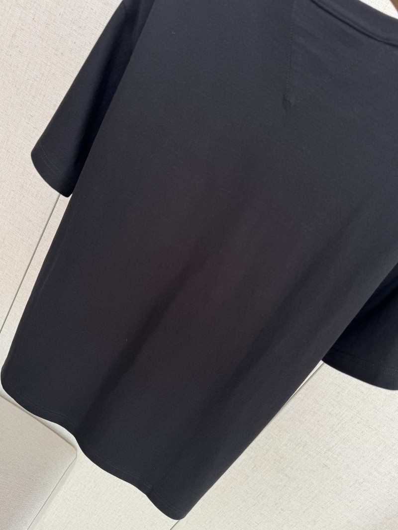 Bottega Veneta Braided Pocket Round Neck Short Sleeve Black 5