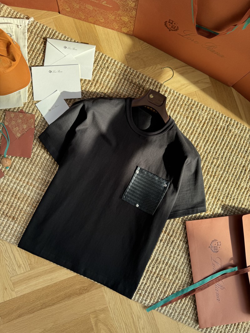 Bottega Veneta Braided Pocket Round Neck Short Sleeve Black 6