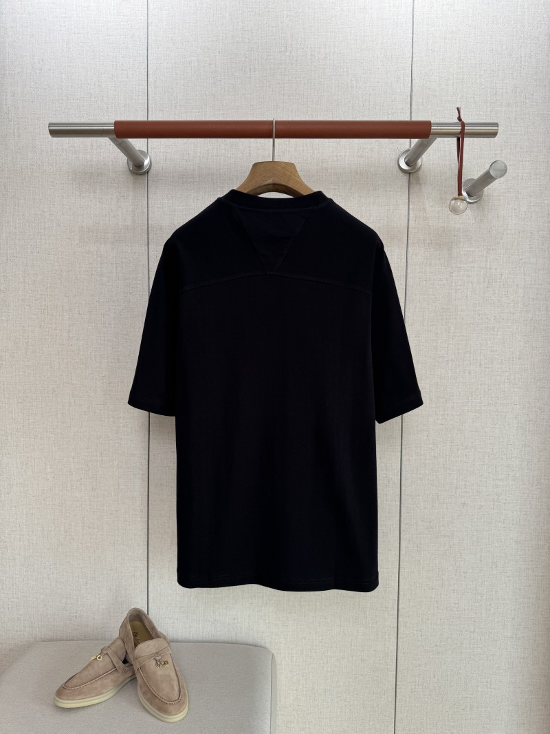 Bottega Veneta Crew neck short sleeve T-shirt black 1