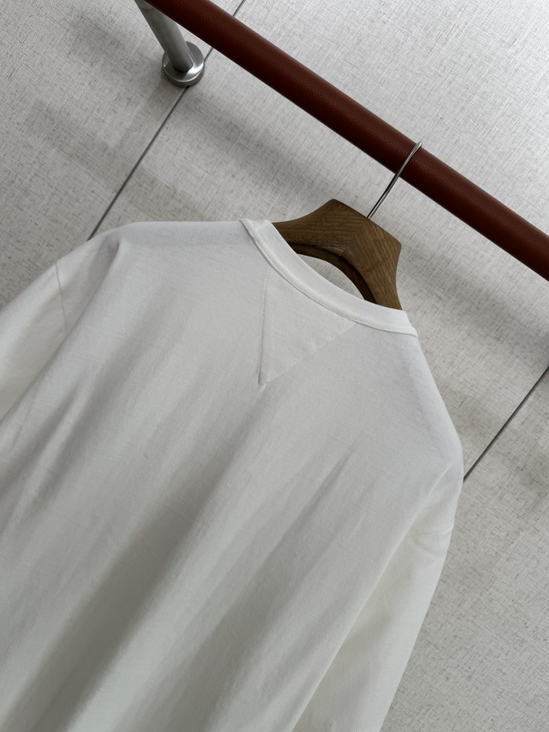 Bottega Veneta Round Neck Pocket Heart Short Sleeve White 4