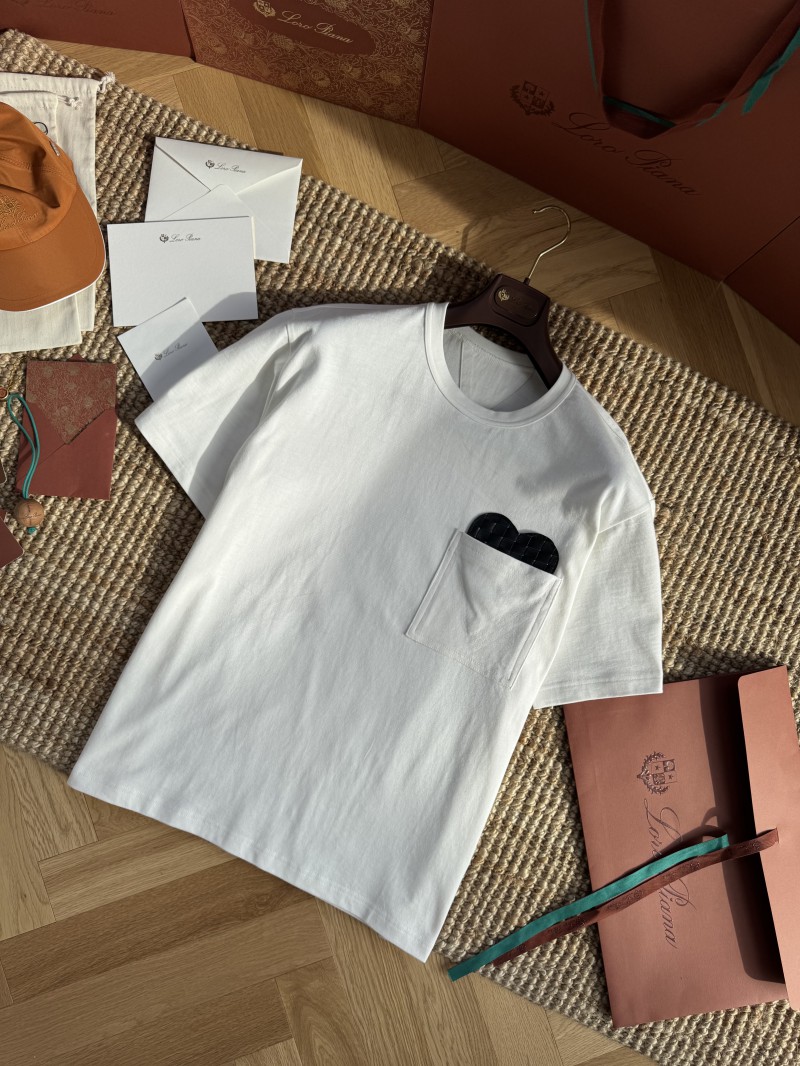 Bottega Veneta Round Neck Pocket Heart Short Sleeve White 6
