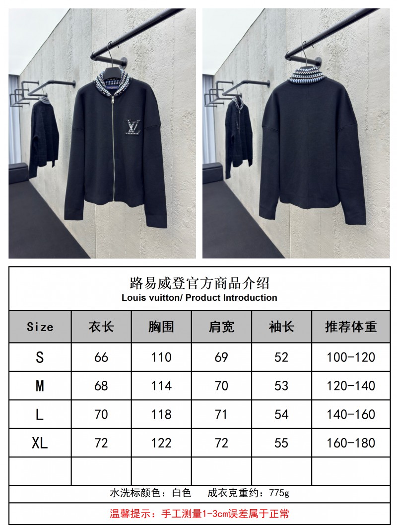 lv plaid collar appliques knit jacket 9