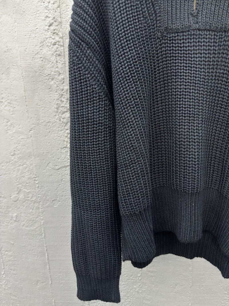 lv zipper high neck wool knit sweater 5