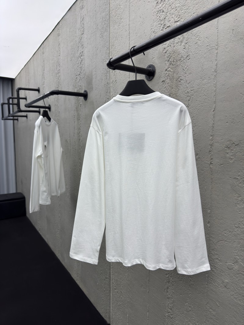 Prada triangle label pocket long sleeve white 1