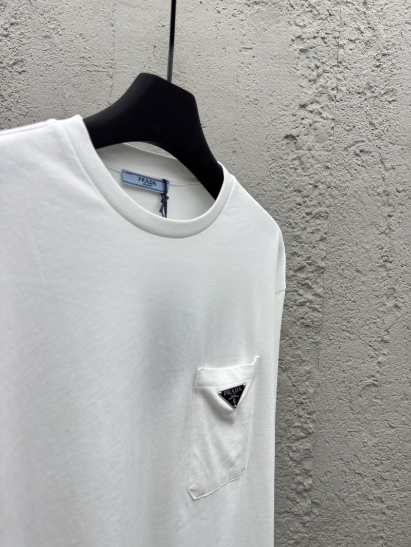 Prada triangle label pocket long sleeve white 7