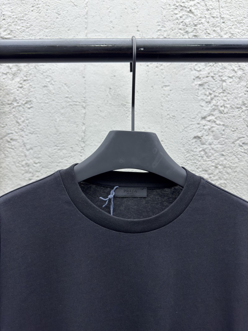 Prada triangle label pocket long sleeve black 2