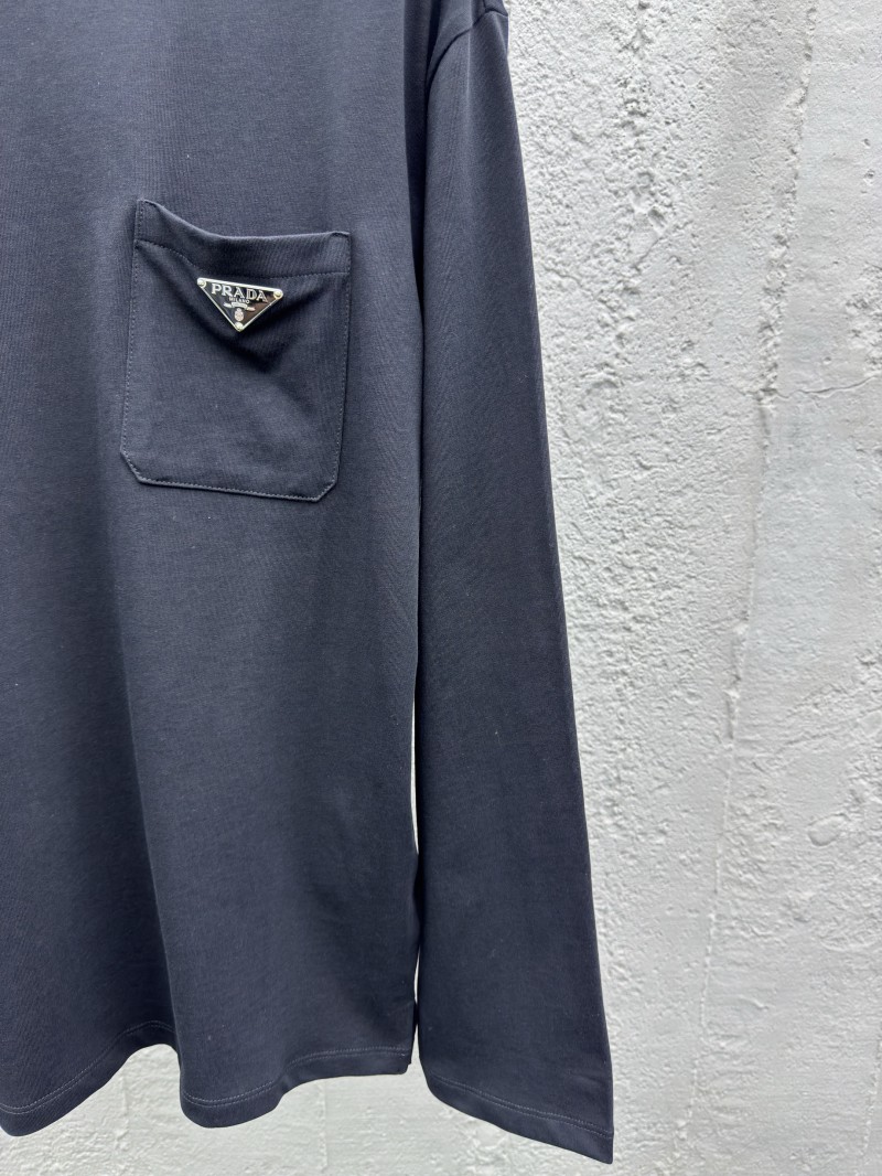 Prada triangle label pocket long sleeve black 6