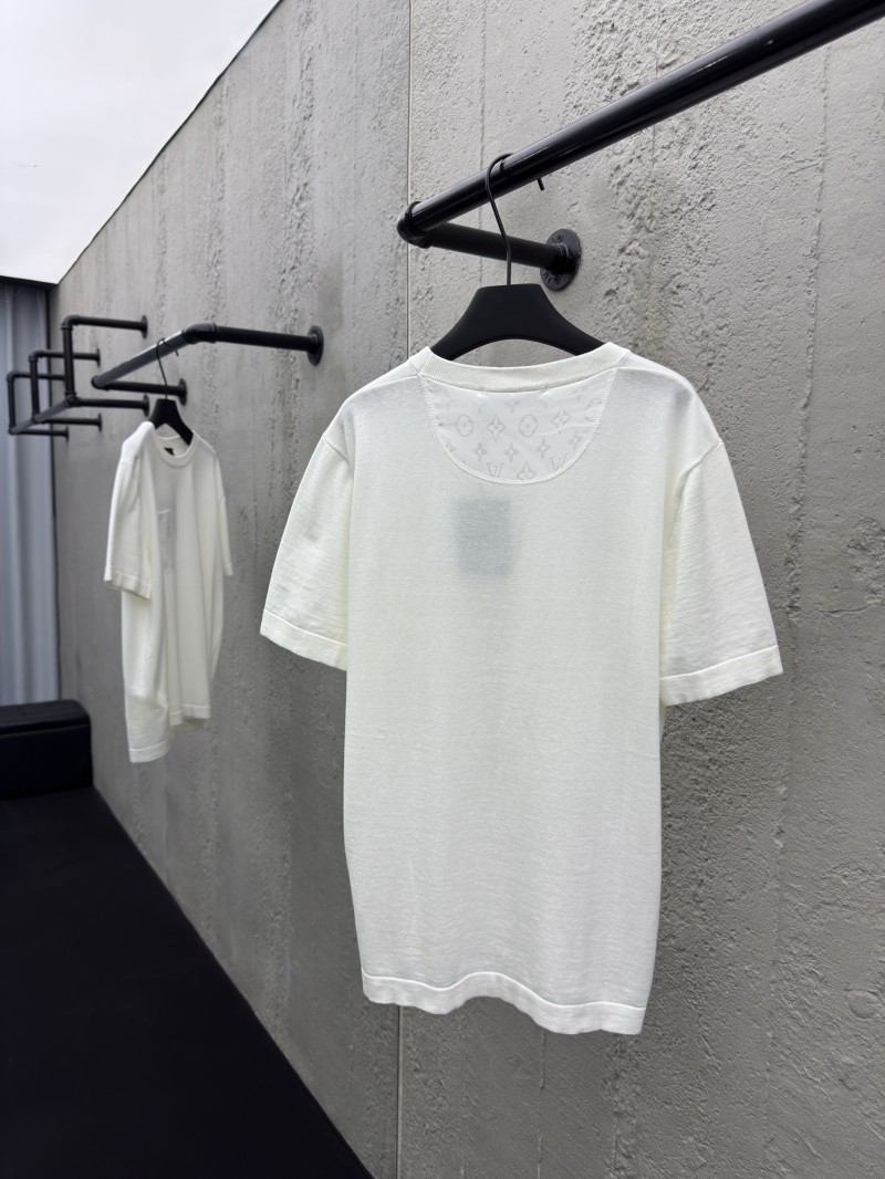 lv old flower knit appliqu?? pocket short sleeve 1
