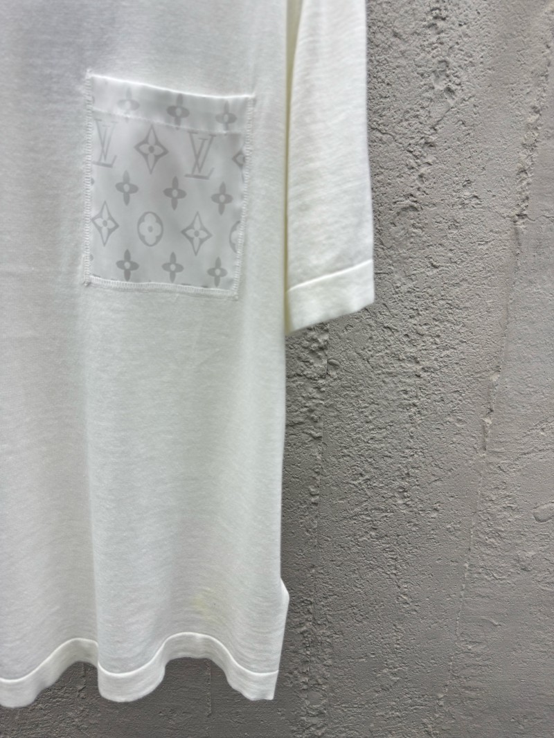 lv old flower knit appliqu?? pocket short sleeve 6