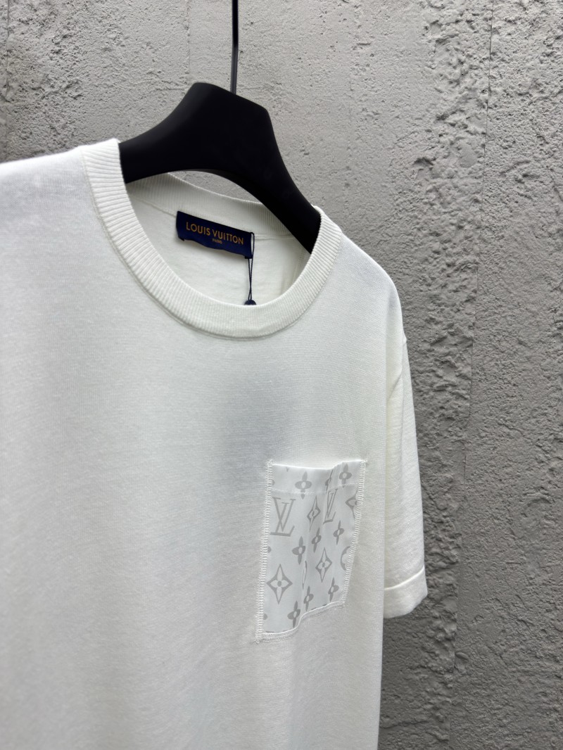 lv old flower knit appliqu?? pocket short sleeve 7