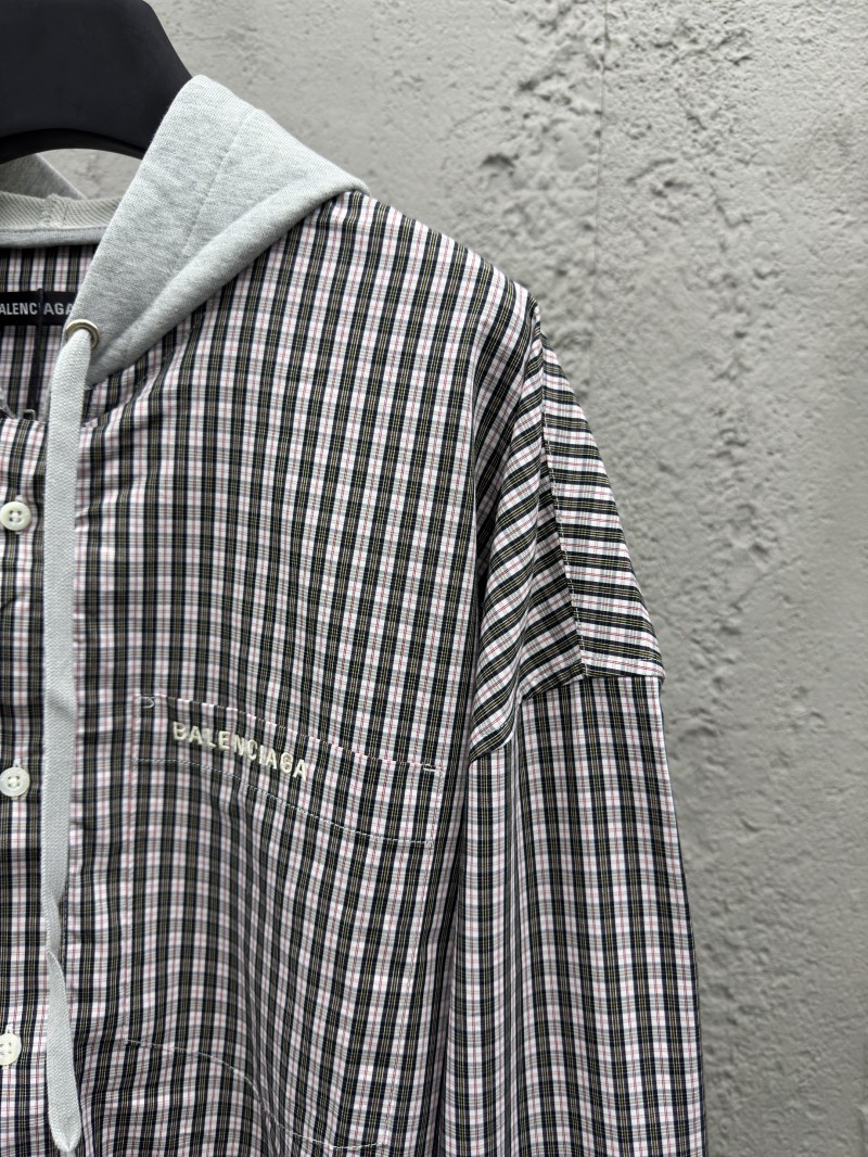 Balenciaga Patchwork Check Hooded Jacket 3