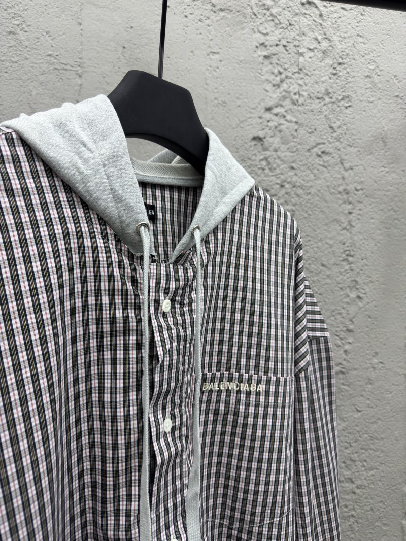 Balenciaga Patchwork Check Hooded Jacket 6