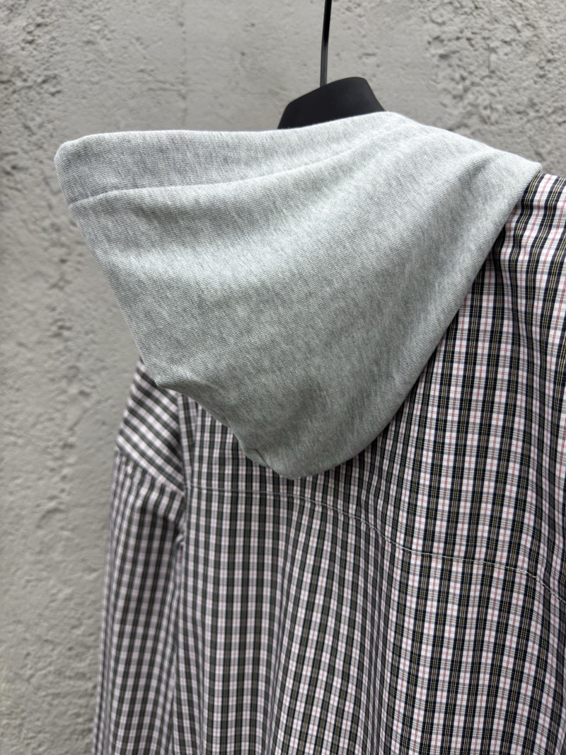 Balenciaga Patchwork Check Hooded Jacket 8