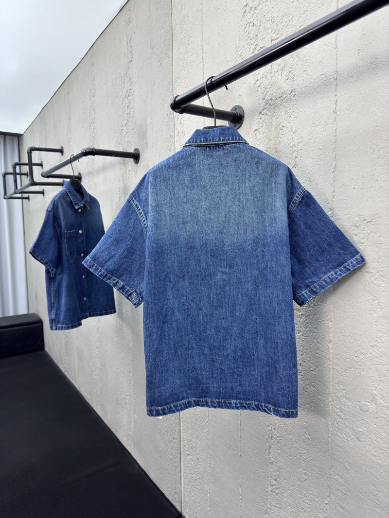Prada Triangle Label Denim Shirt 2 1