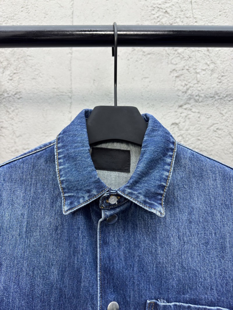 Prada Triangle Label Denim Shirt 2 2