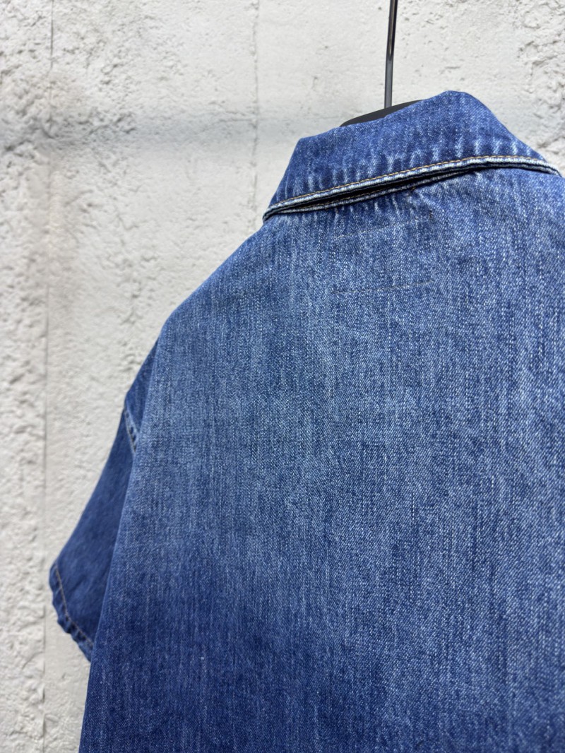 Prada Triangle Label Denim Shirt 2 8