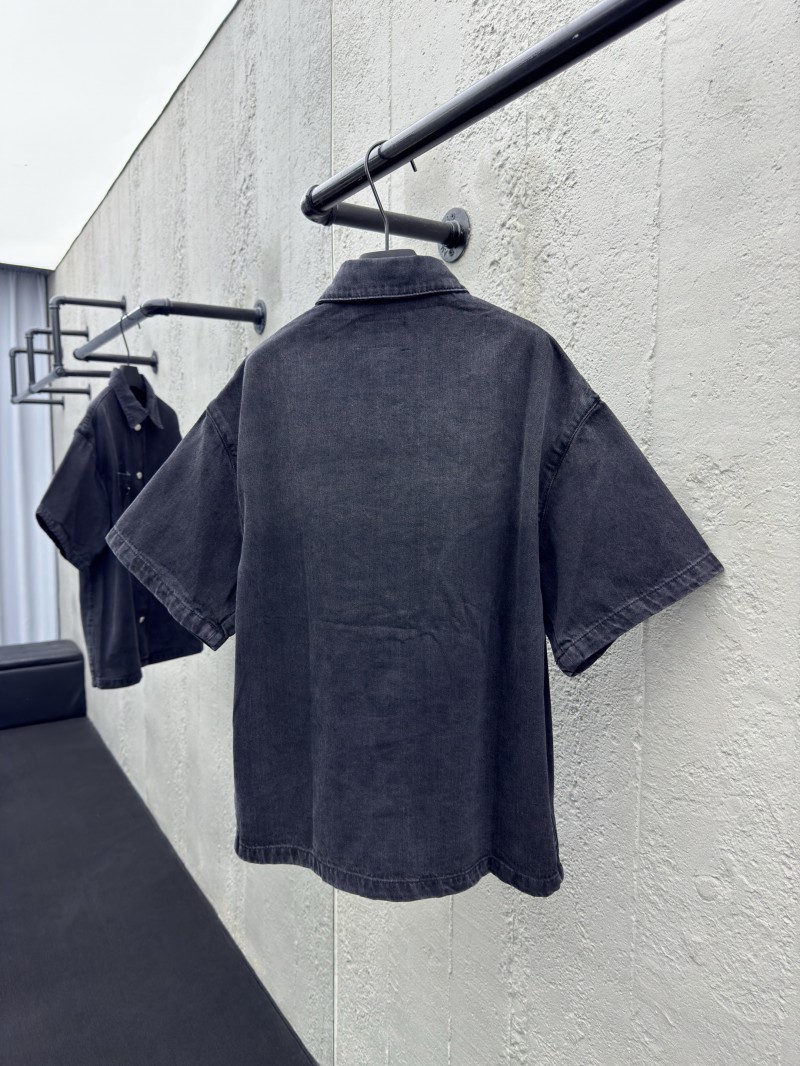 Prada Triangle Label Denim Shirt 1 1