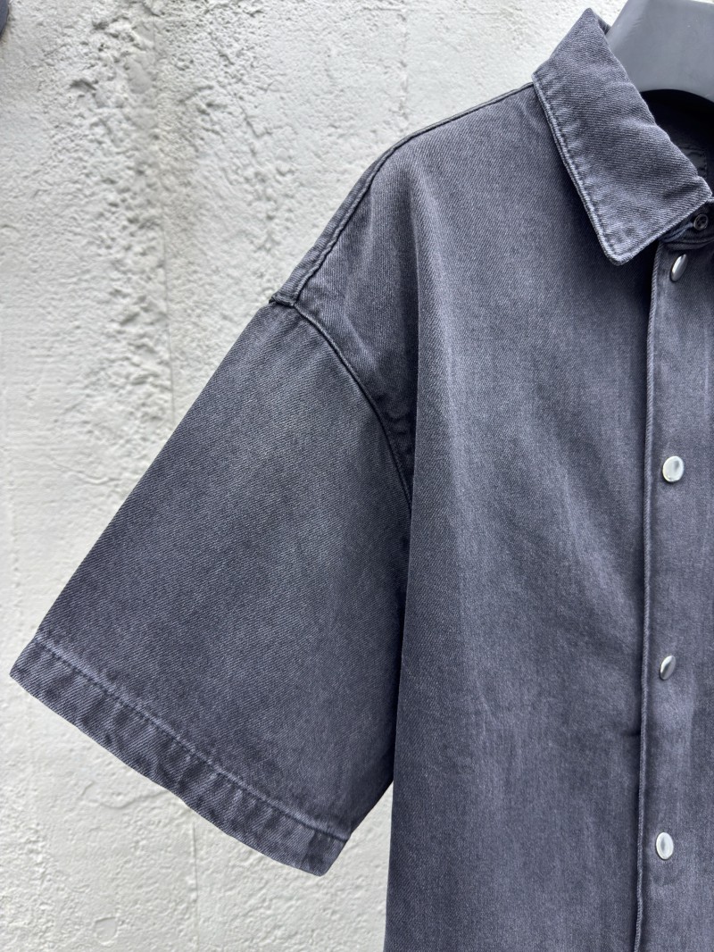 Prada Triangle Label Denim Shirt 1 3