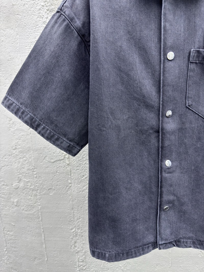 Prada Triangle Label Denim Shirt 1 5