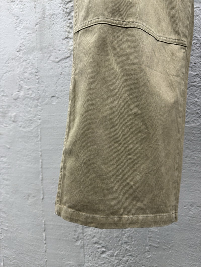 Prada  solid color zipper wide leg twill casual pants 5