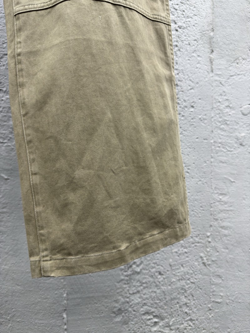 Prada  solid color zipper wide leg twill casual pants 6