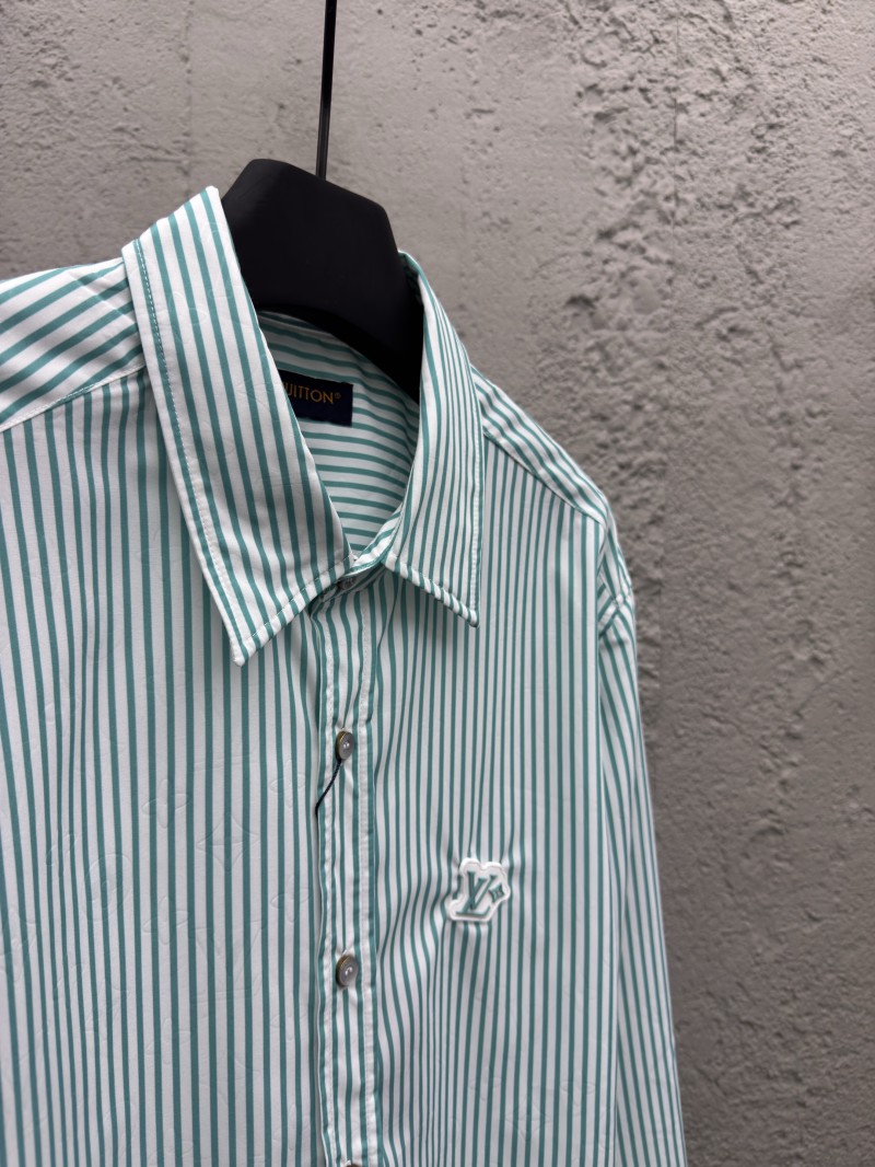 lv striped printed letter shirt 1 7