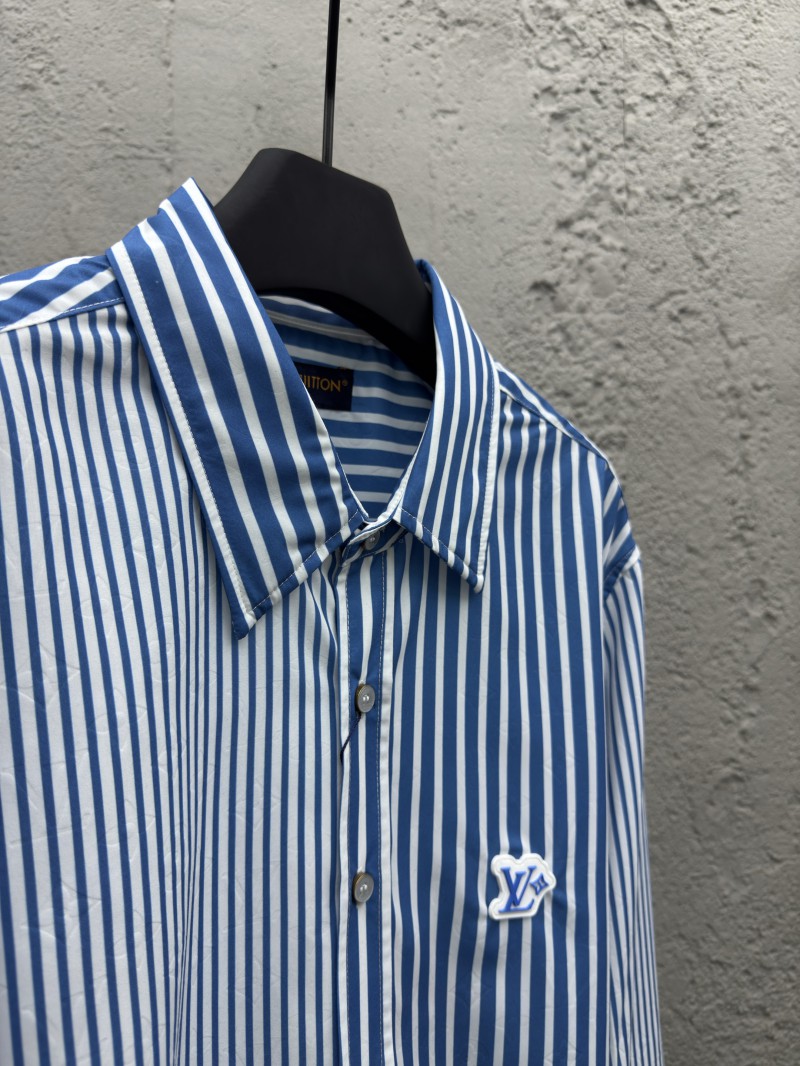 lv striped printed letter shirt 2 7